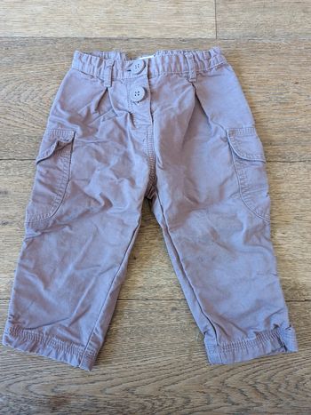 Pantalon coton taupe petit bateau 18 mois