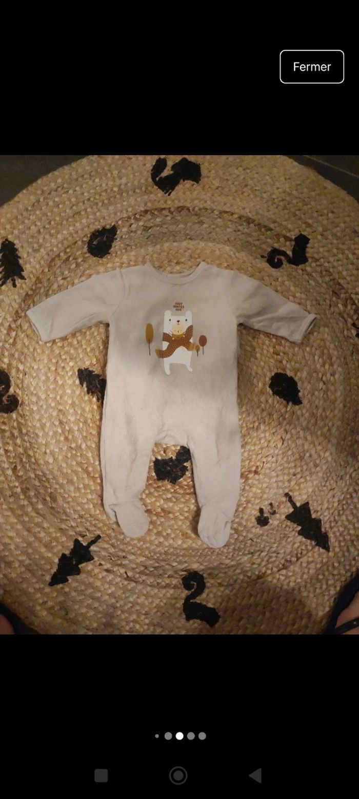 Lot de 7 pyjamas en velours 3 mois - photo numéro 6