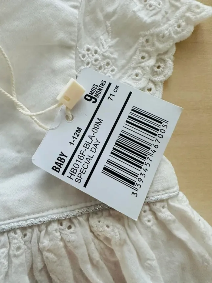 Robe été fille blanche orchestra 9 mois 71 cm - photo numéro 2