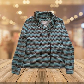 Veste / Blazer J.J. Garella - Imprimé Zigzag Géométrique