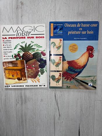 Lot livre peinture sur bois