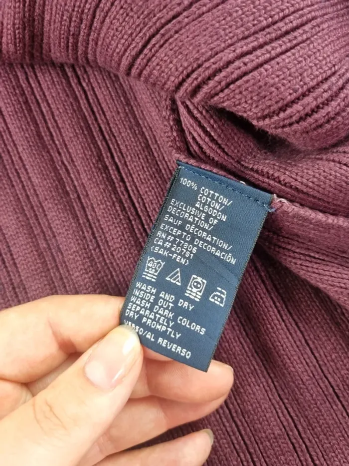 Pull a col rond Tommy Hilfiger violet Femme Taille L - photo numéro 3