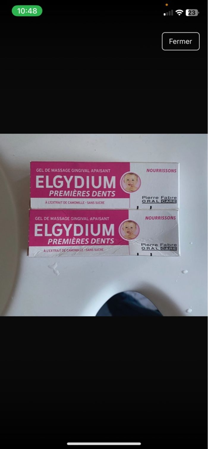 Lot 2 Elgydium première dent