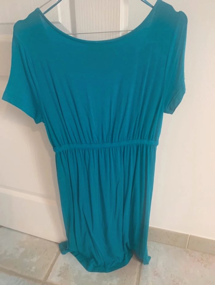 Robe femme H&M taille 36 turquoise - photo numéro 3