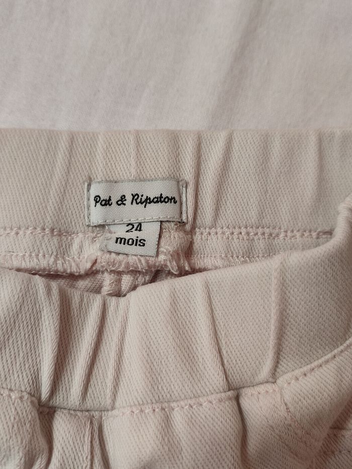 Pantalon Jegging - Rose pâle - 24 mois - Bon état - Pat &  Ripaton - photo numéro 4