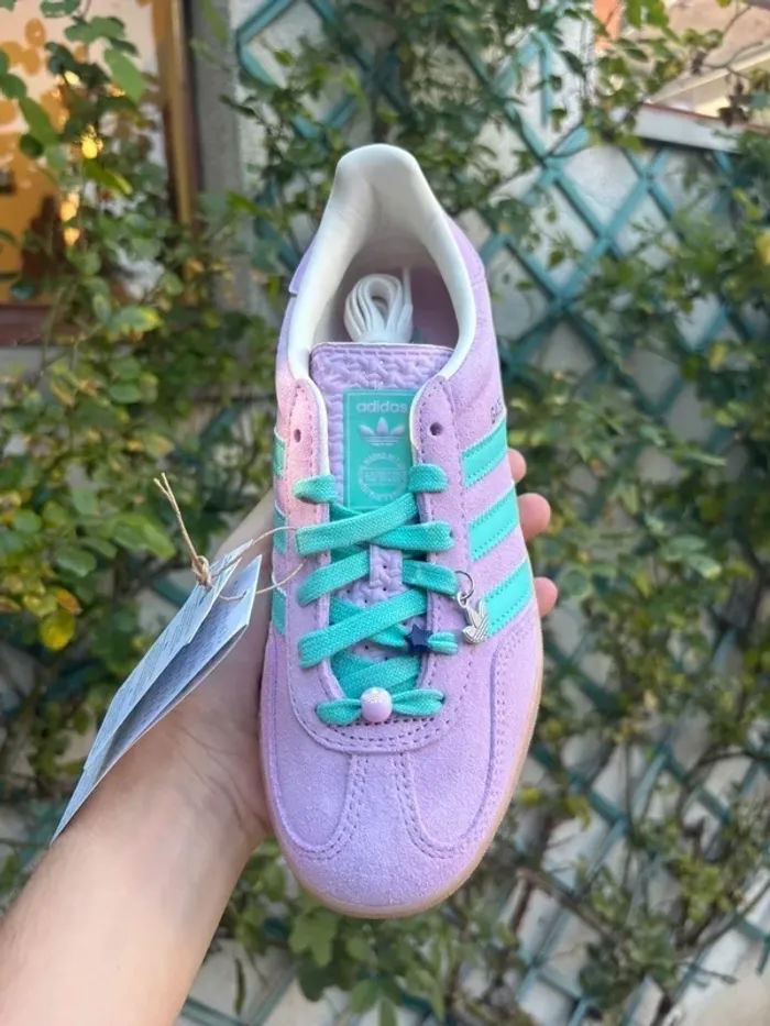 Adidas Originale Gazelle Bliss lilac / Acid mint - photo numéro 4