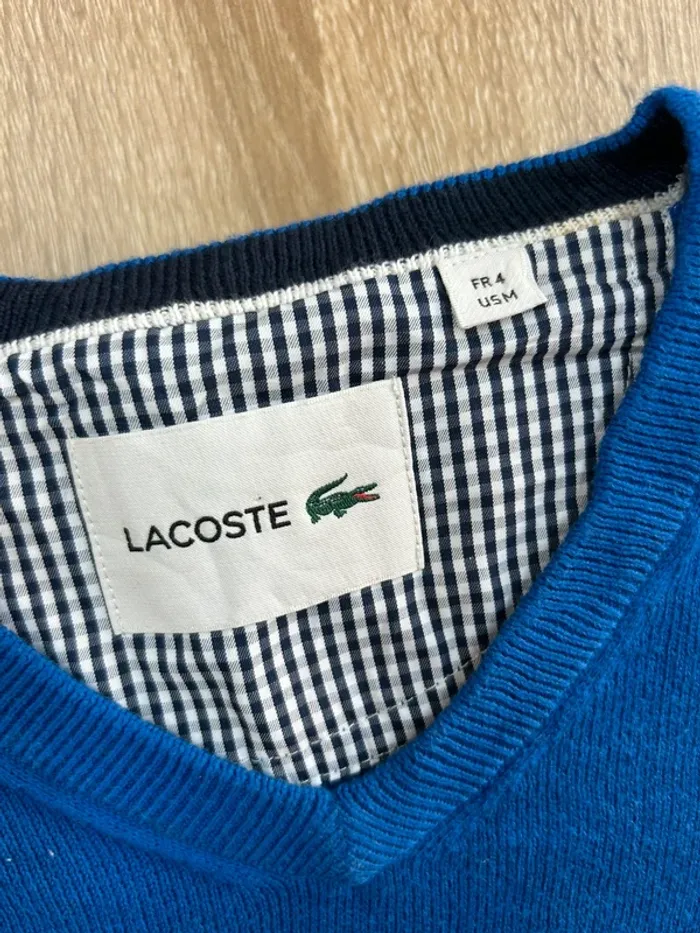 Pull homme Lacoste bleu taille M Fr4 polo manche longue homme sweat homme Lacoste - photo numéro 3