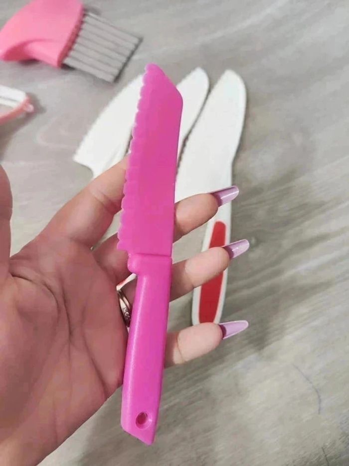 Ensemble de cuisine 6 pièces pour enfant neuf rouge rose - photo numéro 9