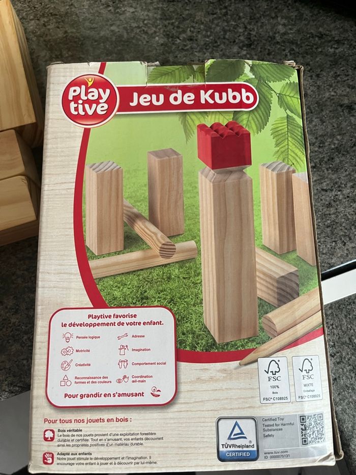 Jeu de Kubb en bois - photo numéro 3