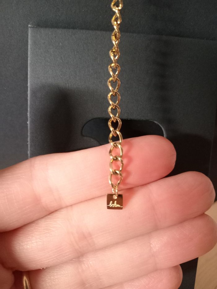 Collier maille pierre onyx Bohm - photo numéro 4