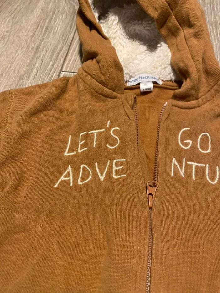 Sweat à capuche garçon 6 mois Verbaudet - photo numéro 3