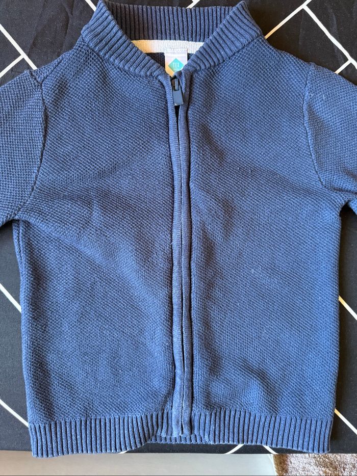 Gilet zippé bleu marine – Tex Baby – 36 mois - photo numéro 3