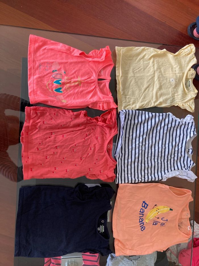 Lot de 6 tee-shirts sans manches 12 mois