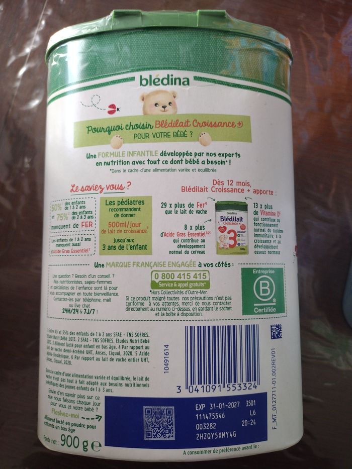 Lait infantile 3 âge - photo numéro 4