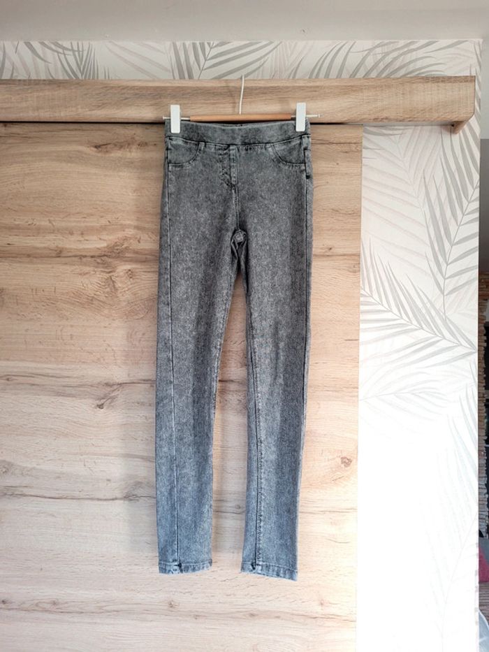 Jeggings fille taille 10 ans gris gemo