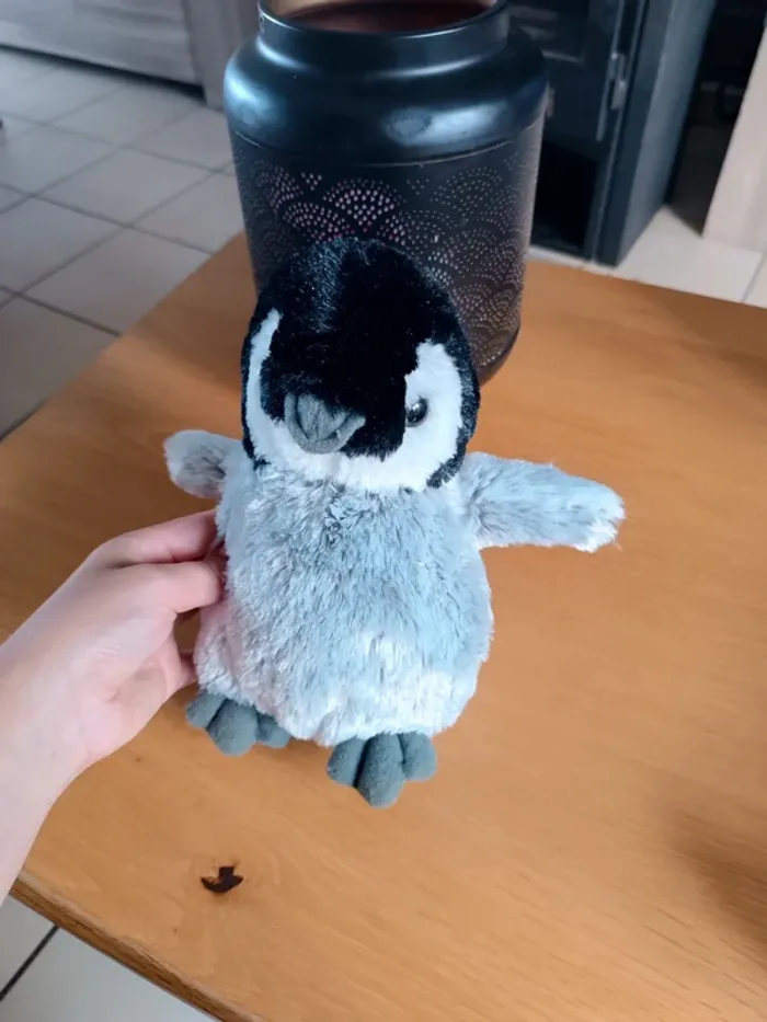 Peluche bébé manchot pingouin Nausicaa - photo numéro 2
