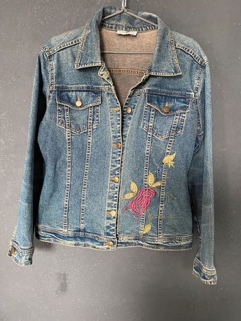 Veste Blouson jeans brodé 38/40/42 des années 70