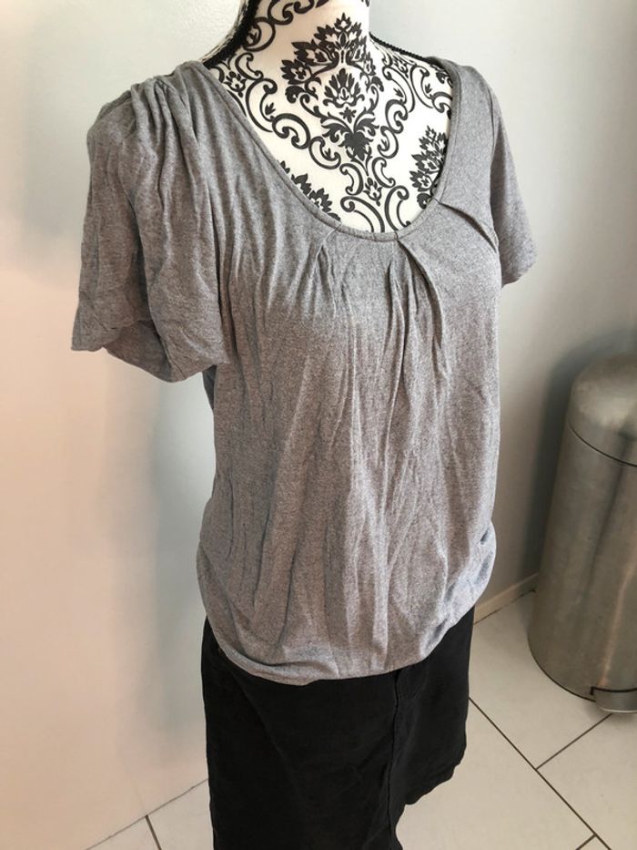 Tee shirt gris soft grey tout simple taille 38/40 - photo numéro 2