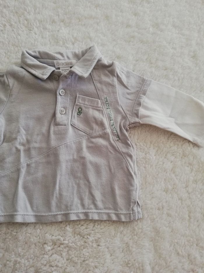 Polo manche longue obaïbi garçon 1 mois
