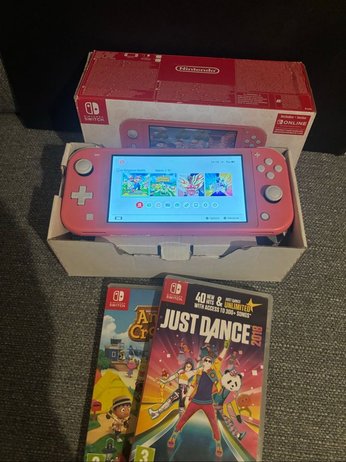 Nintendo switch lite corail - photo numéro 3