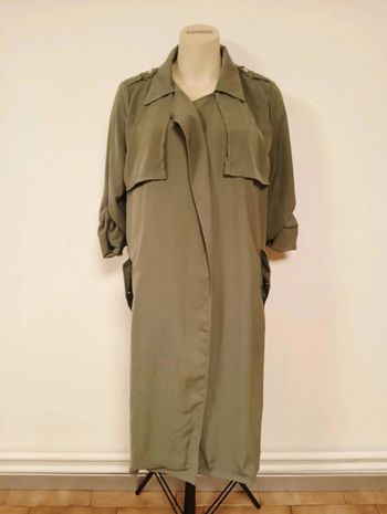 Magnifique veste longue kaki 