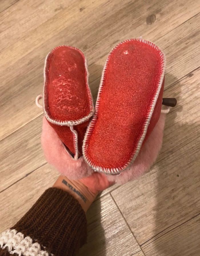 Lot de 2 chaussons fourrée peau d’agneau - photo numéro 4