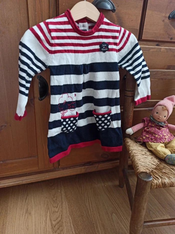 Robe terre de Marine 12 mois tbe - photo numéro 2