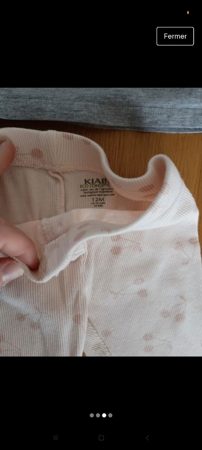 Lot 1 t-shirt manches longues et 1 legging taille 1 an en très bon état. Marque Verbaudet et Kiabi - photo numéro 3