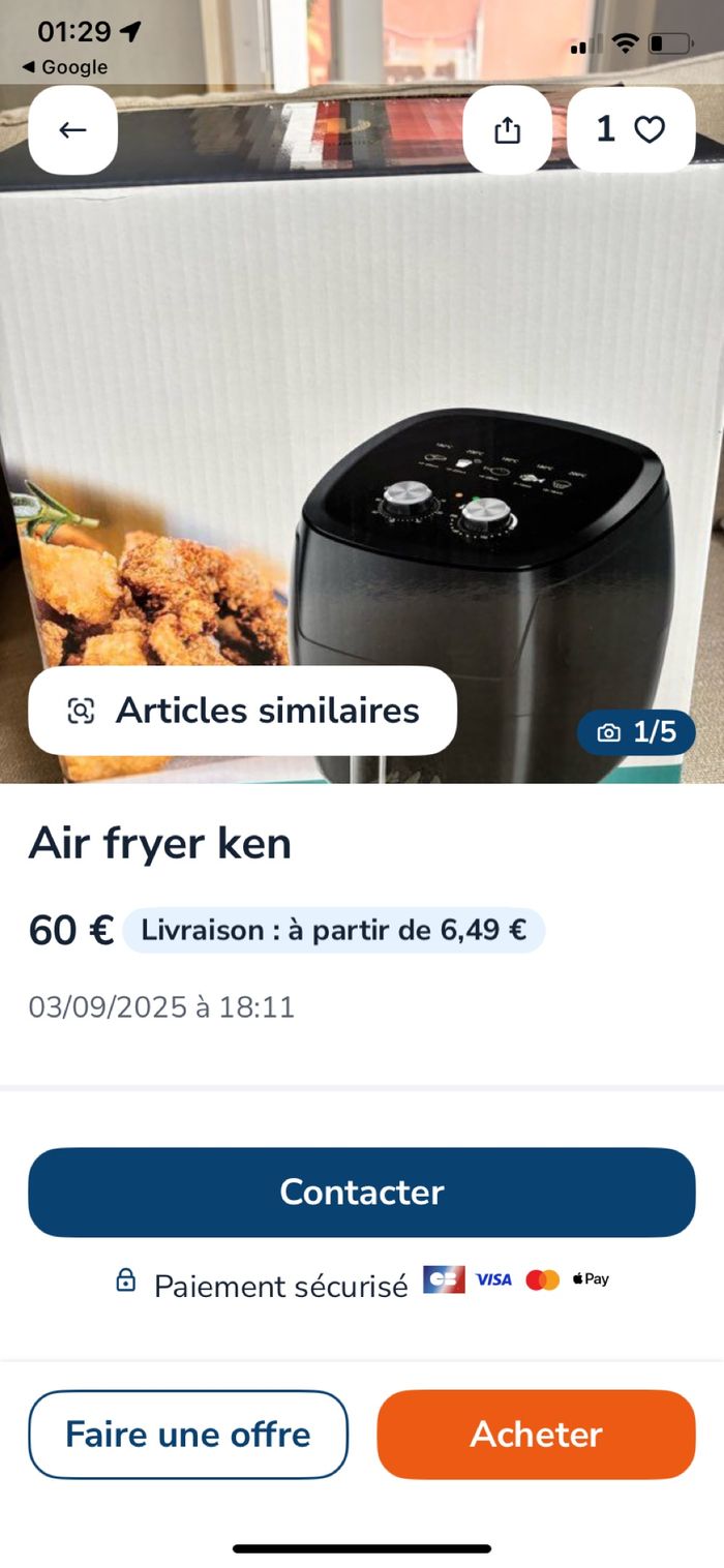 Air fryer neuf jamais ouvert - photo numéro 4