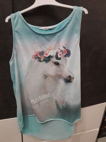 Débardeur doublé voile turquoise