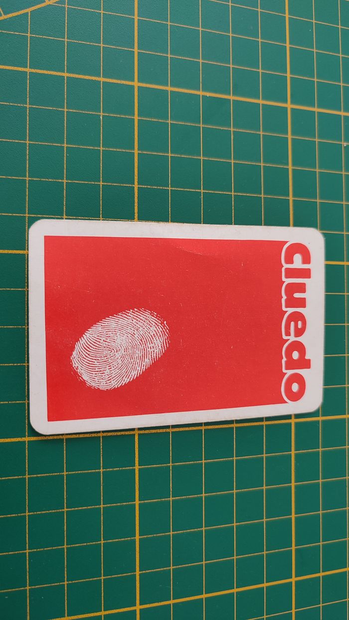 Carte Matraque en l'état Cluedo miro-meccano pièce détachée jeu de société #E26 - photo numéro 2