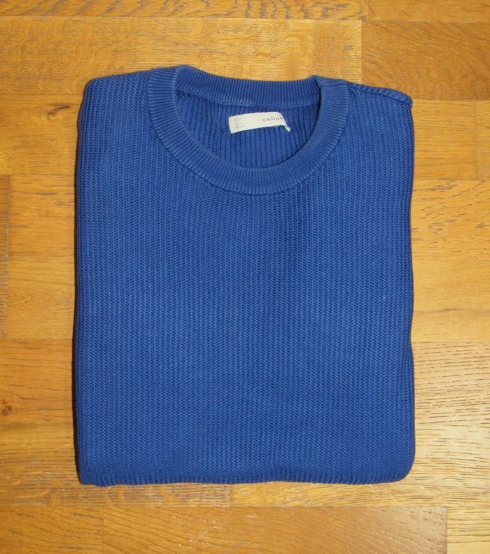 Pull Celio bleu en maille - Taille M