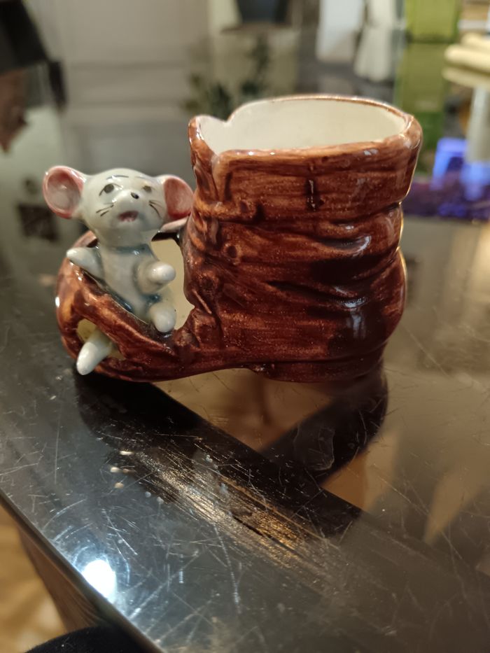 Figurine souris vintage porte cure-dents - photo numéro 2