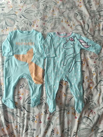 Lot de 2 pyjama bébé fille