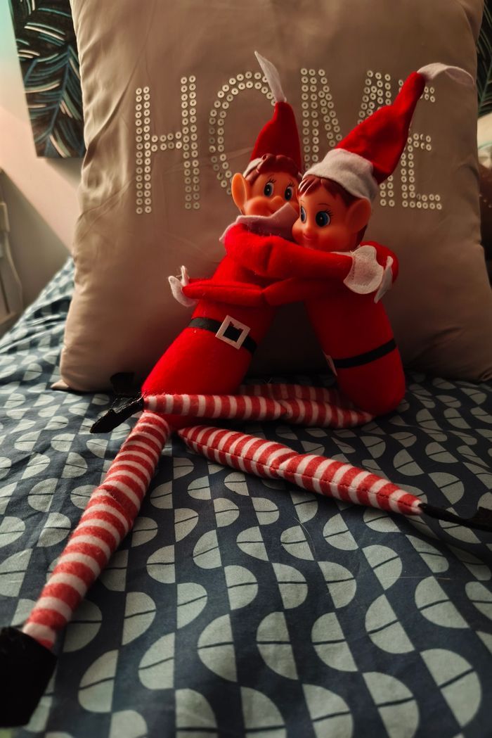 Lutin couple lutin farceur lot de deux jouet deco Noël 40cm neuf sous blister - photo numéro 6