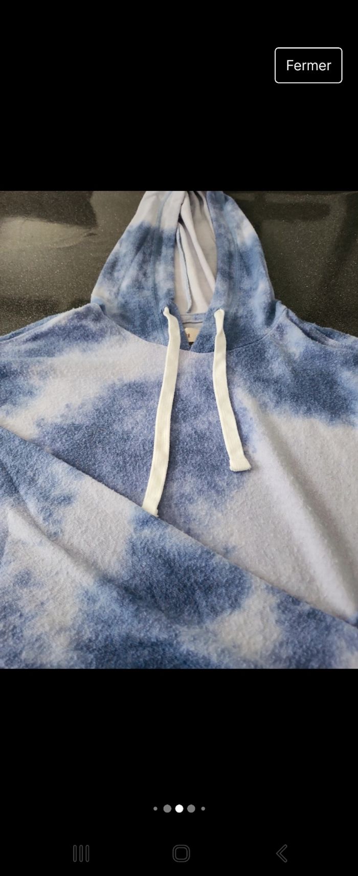 Sweat bleu et blanc Hollister - photo numéro 4