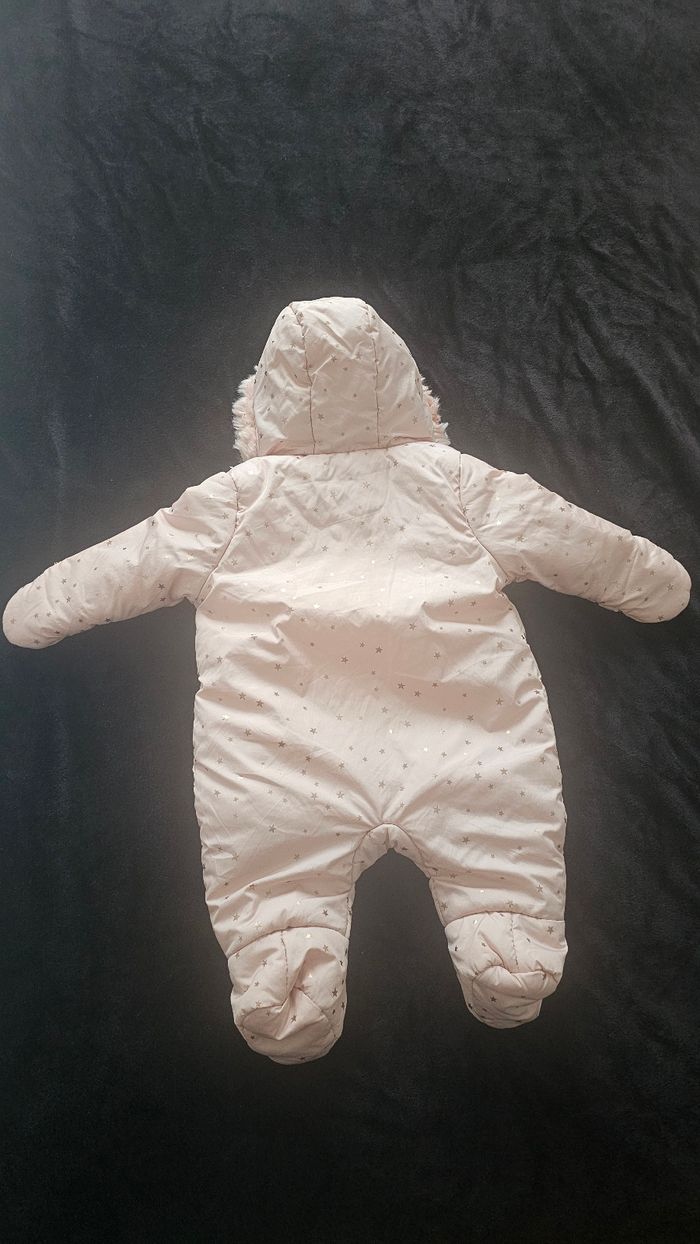 Combinaison pilote bébé Primark rose clair à capuche – 0/3 mois - photo numéro 8