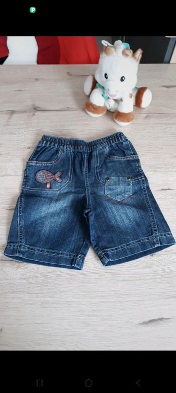Short bleu poisson