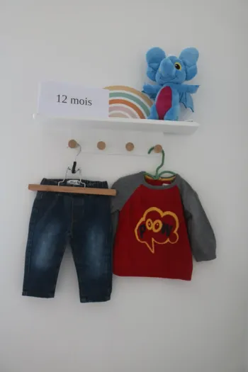 Ensemble pull Kimbaloo et pantalon Bougli bougla 12 mois