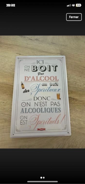 Plaque metallique
