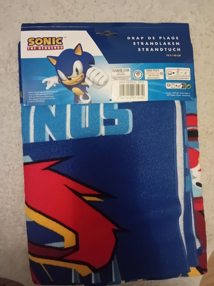 Serviette de bain/plage sonic - photo numéro 4