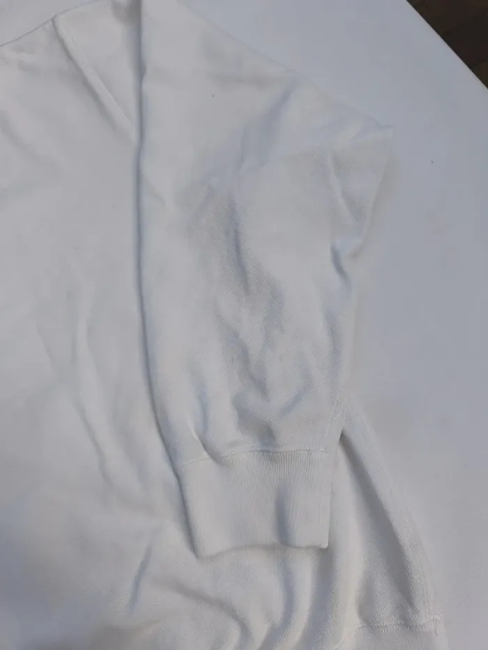 Pull Ralph Lauren homme taille XL blanc logo bleu marine Polo excellent état - photo numéro 17