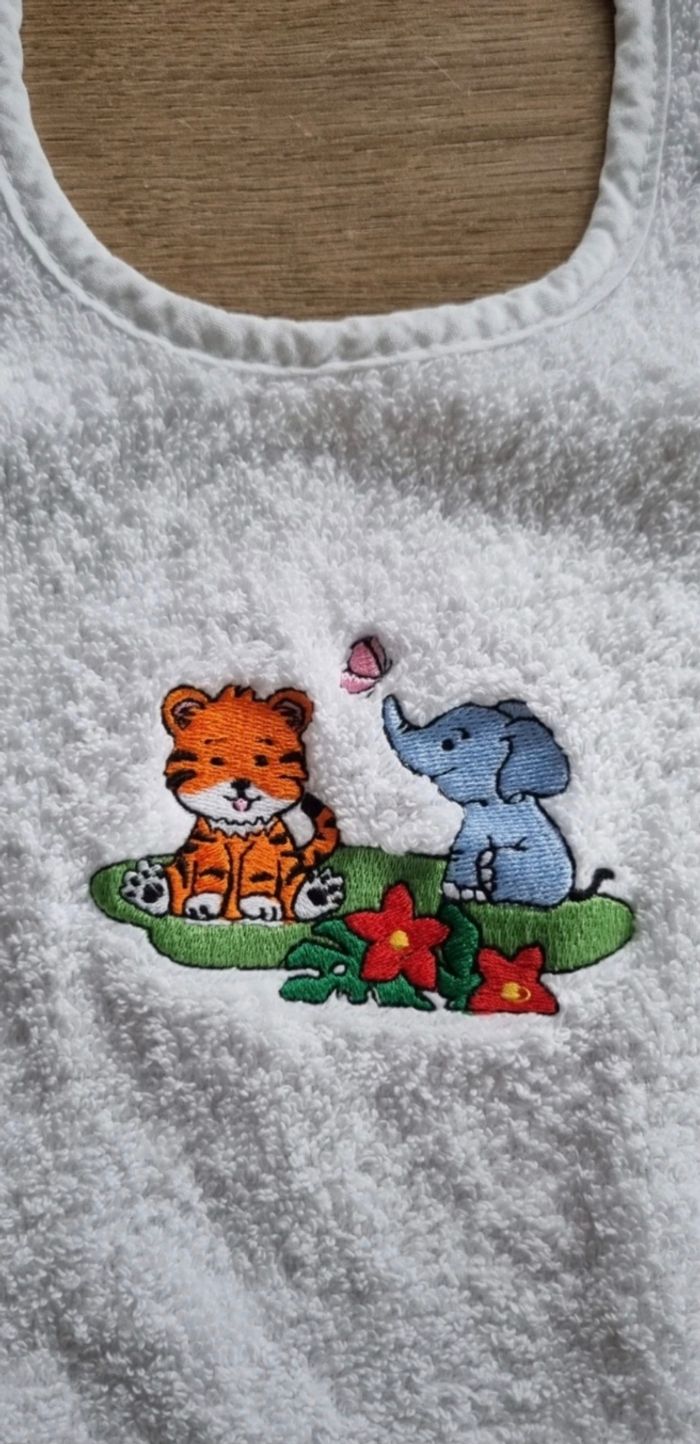 Grande cape de bain et bavoir jungle - photo numéro 5