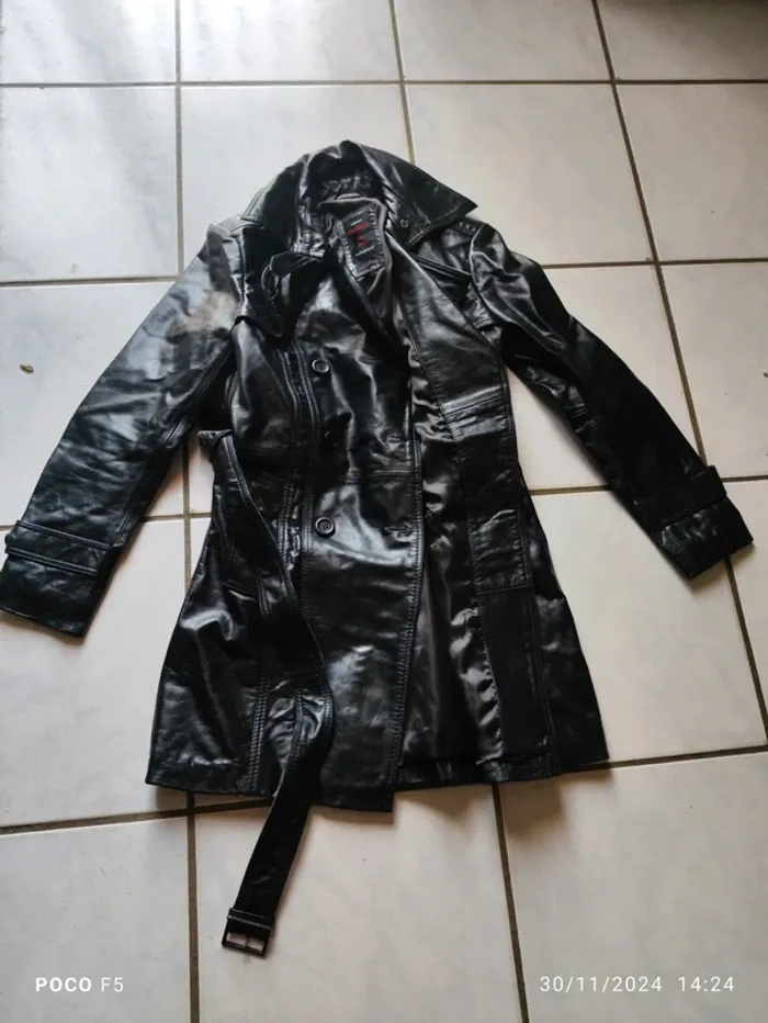 Veste  véritable cuir taille S - photo numéro 14
