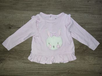 T Shirt Orchestra 6 mois rose avec un lapin #Fille6mois