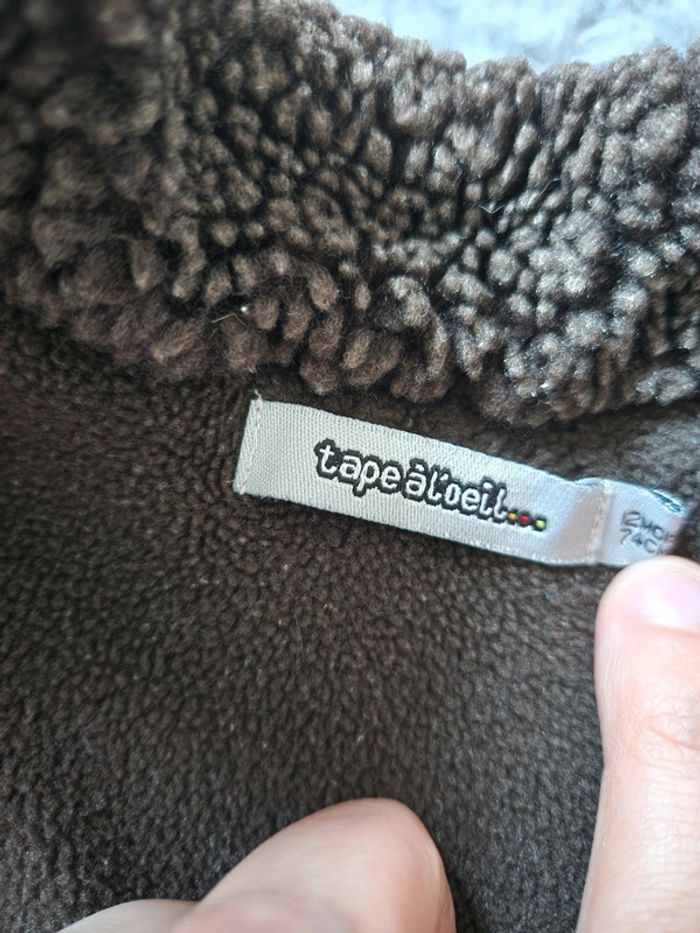 Veste chaude marron 12 mois - photo numéro 5
