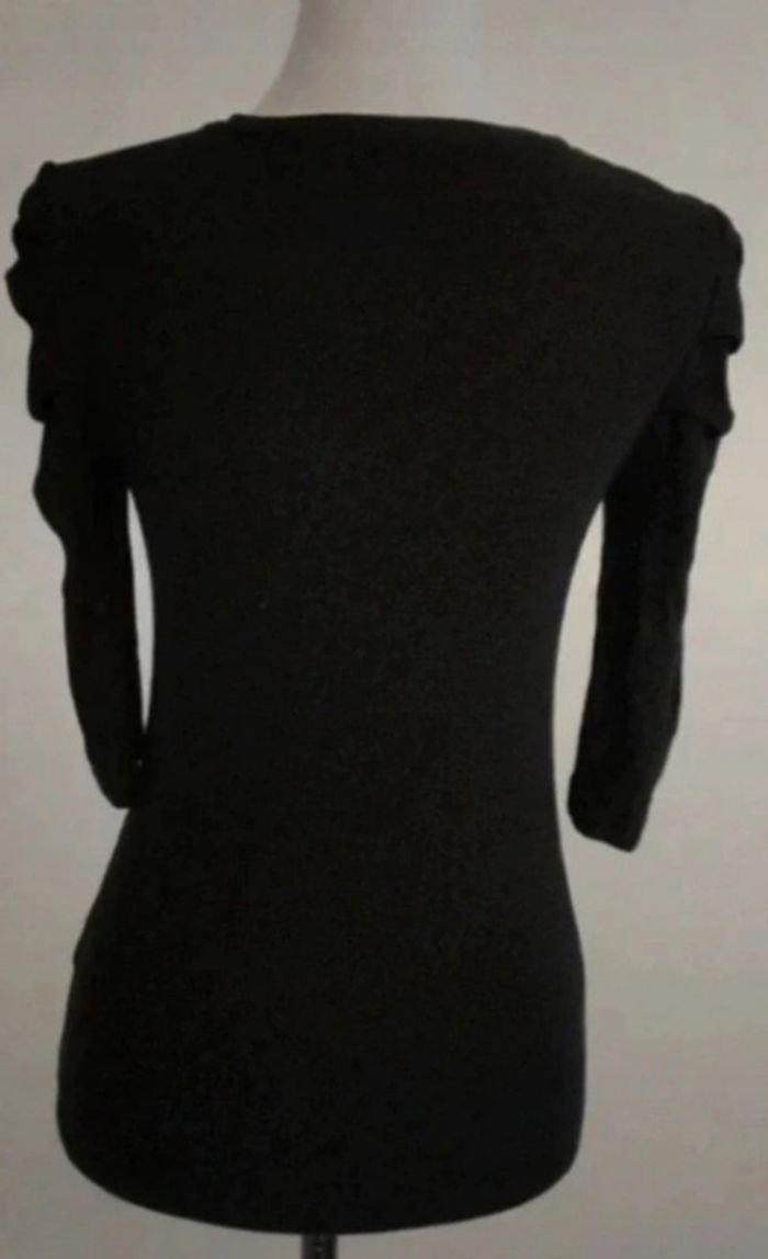 Pull noir manches 3/4 Stradivarius taille 36 - photo numéro 3