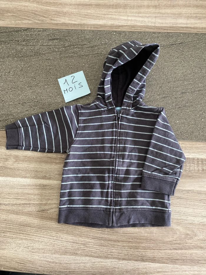 Sweat-shirt capuche 12 mois
