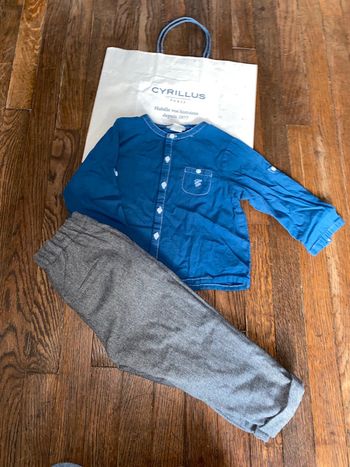 Chemise carreaux et pantalon chaud Cyrillus 24 mois