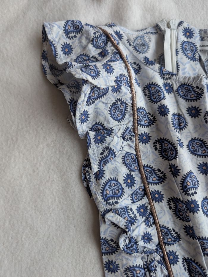 Combinaison bleu motif cachemire - 4A - Lulu castagnette - photo numéro 6
